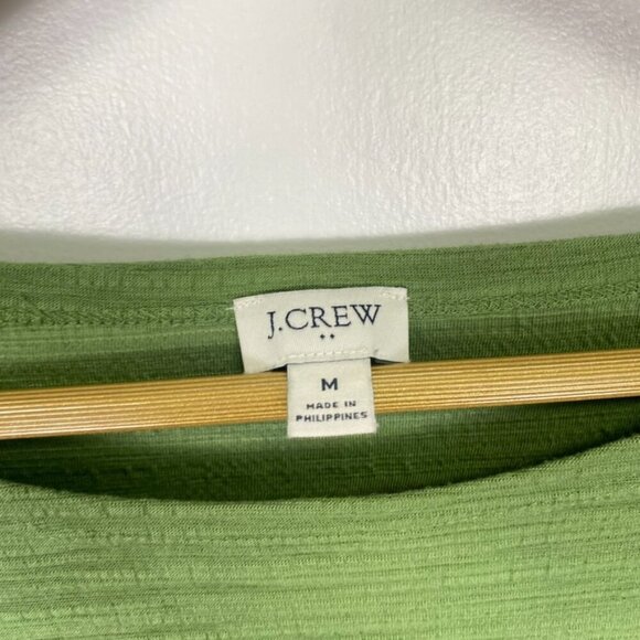 J. Crew Green Textured Short Sleeve Top - Picture 3 of 10